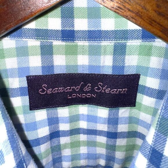 Seaward & Stearn London Spread Collar Dress Shirt Size 15.5 M - Picture 2 of 9